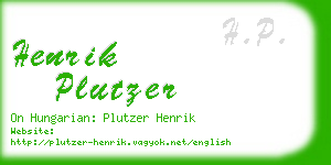 henrik plutzer business card